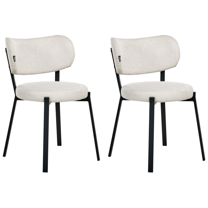 Set de 2 scaune dining Bronte Bej deschis