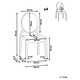 Set de 4 scaune dining Merton Transparent