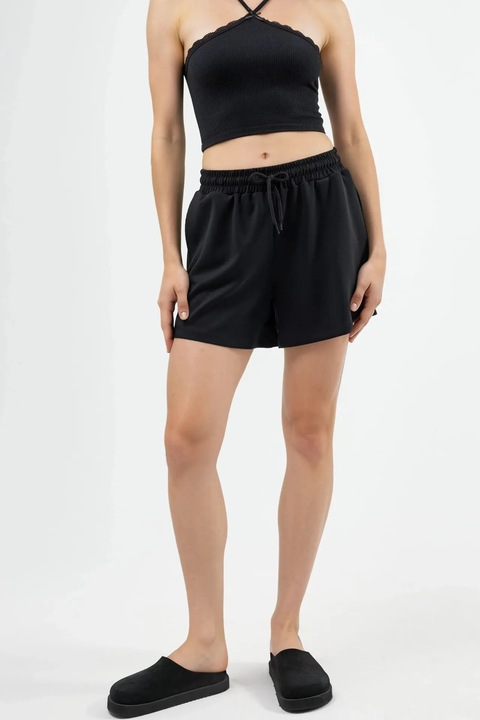 Pantaloni scurti dama, Busem, Negru, Buzunare