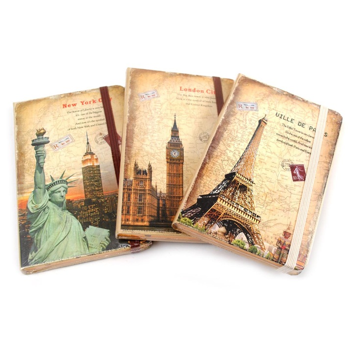 Agenda tip notes CITY, Paris, 5 buc/set