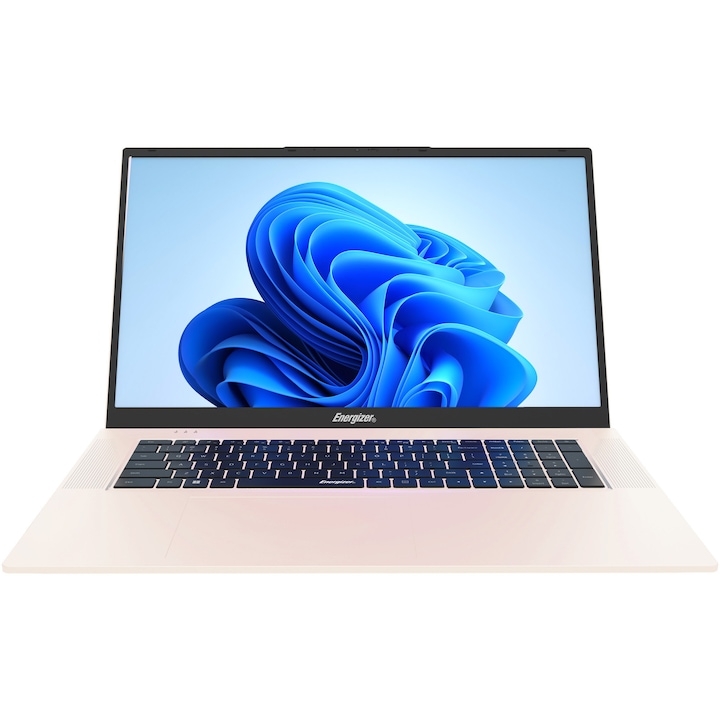 Laptop Energizer EnergyBook Pro cu procesor Intel® Pentium® Gold 6500Y pana la 3.40GHz, 18.5'', IPS, FHD, 8GB RAM, 256GB SSD, Intel® UHD Graphics 615, Windows 11 Home, Blush Pink