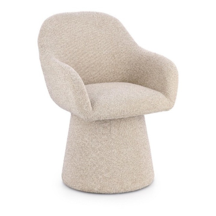 Antara bézs bouclé textil forgószék 58x60.5x81.5h