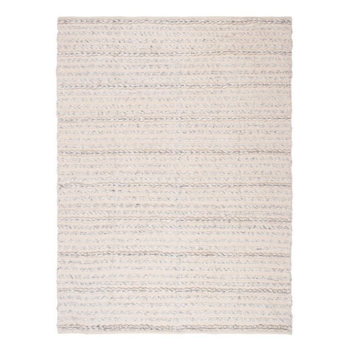 Covor poliester alb gri crem interior, exterior Tosh 160x230 cm