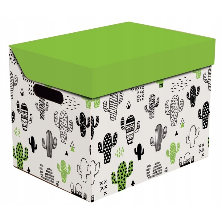 Cutie depozitare carton cu capac, DekorHome, multicolor, 33.1x25x26cm, pentru jucarii si haine