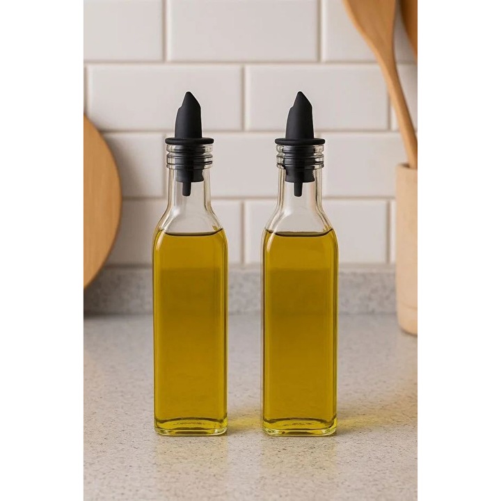 Set oliviere 2 piese, Hermia Concept, transparent, 4,5x4,5x23cm