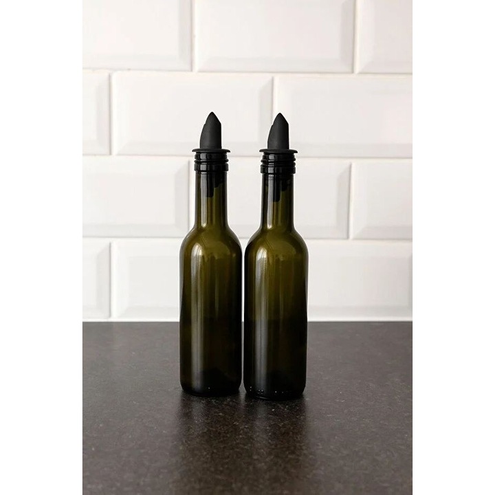 Set dozatoare ulei din sticla, Hermia Concept, transparent, 5x5x21cm, 2 piese