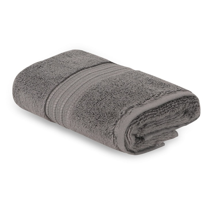 Prosop Colorful Cotton 331, gri inchis, 100% bumbac, 30x50cm, 450 gr/ms.