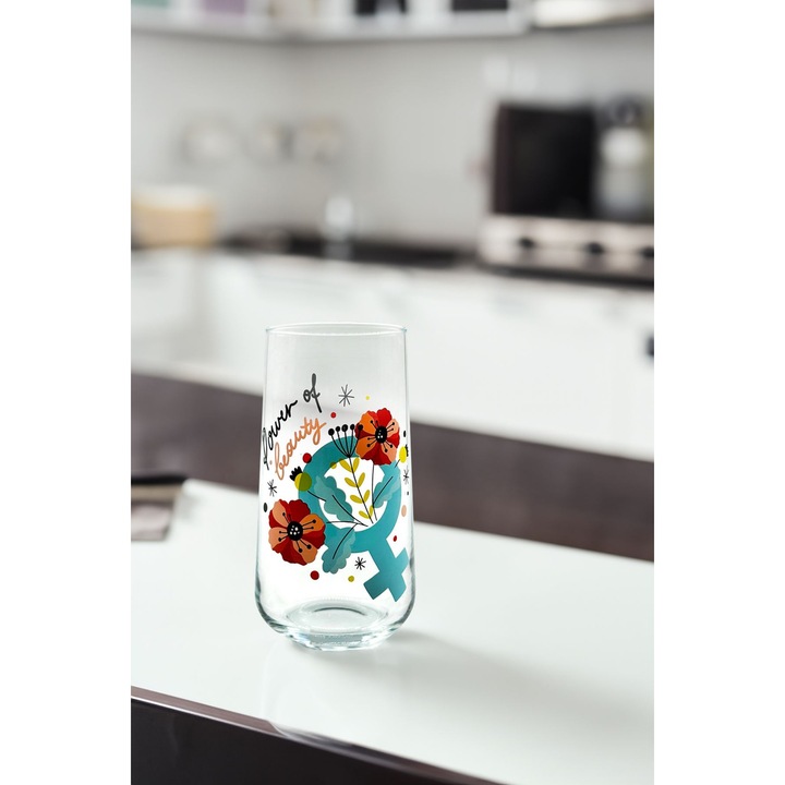 Hermia Concept, 470 ml-es üvegpohár szett, többszínű, 6 darab