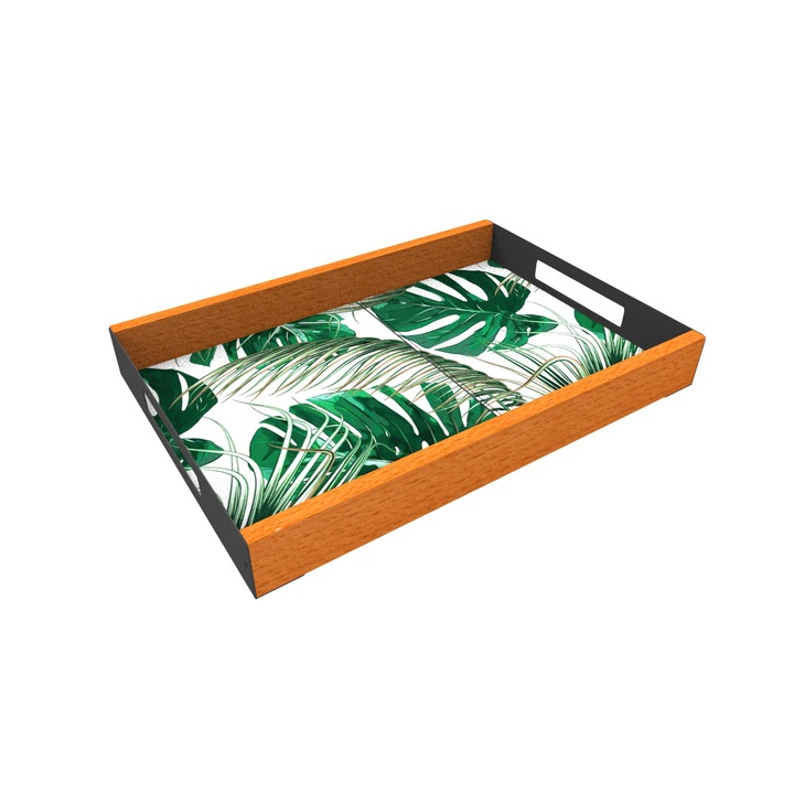 Platou de bucatarie Hermia Concept, 4,5x20x27cm, natural, 100% lemn, 1 bucata