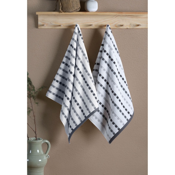 Комплект кърпи за ръце Colorful Cotton, сив, 50x90см, 100% памук, 500 гр/м²