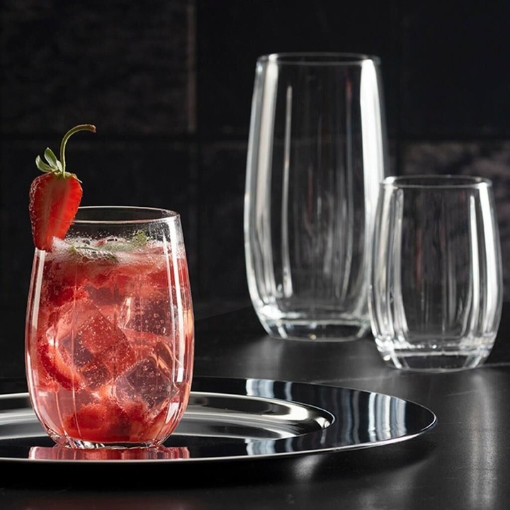 Hermia Concept pohárkészlet, átlátszó, 6,6x6,6x11cm, 380ml, 6 darab