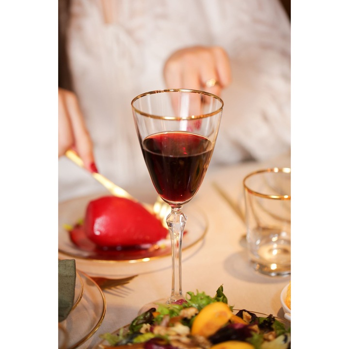 Set pahare de vin Hermia Concept, 4 piese, transparent, 8,5x8,5x22cm, 255ml