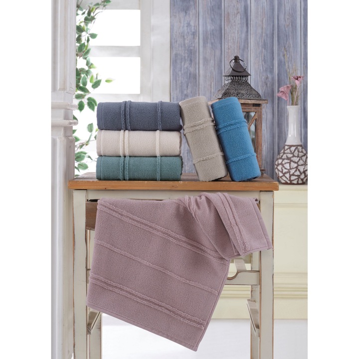 Set prosoape de maini 6 piese, Colorful Cotton, microcotton, 50x90cm, multicolor