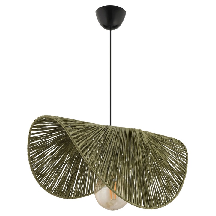 Pendul Opviq 040, verde, negru, metal, dimensiuni ajustabile 30-55cm, soclu E27