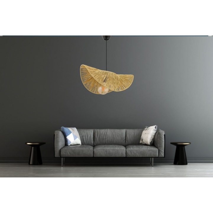 Лампа Opviq 064, метал, камила и черно, регулируеми размери 30-55см, цокъл E27