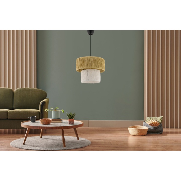 Лампа Opviq 906, бяла, камила, черна, регулируеми размери 42х70см, фасунга E27