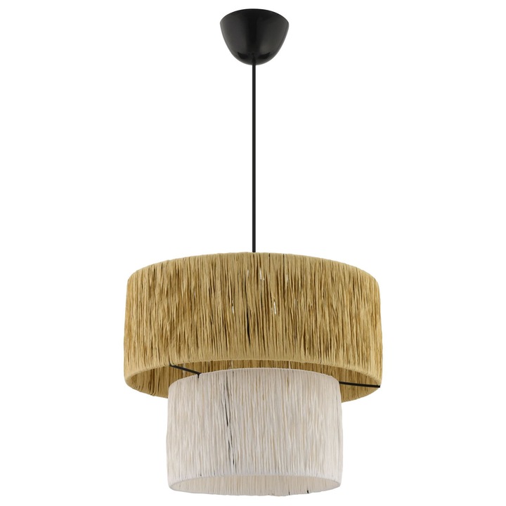 Lustra Opviq 906, alb/negru, dimensiuni ajustabile 42x70cm, soclu E27