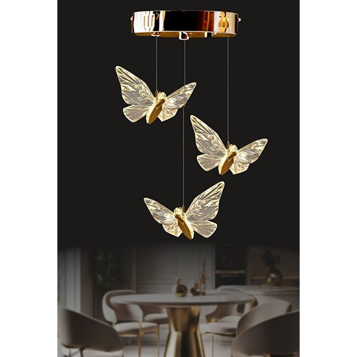 Лампа Opviq, модел 770, метал, златист, 35см, регулируема височина 25-80см