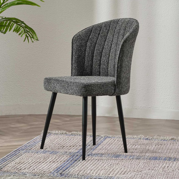 Set scaune Woody Fashion, 4 piese, antracit, 52x85x42cm