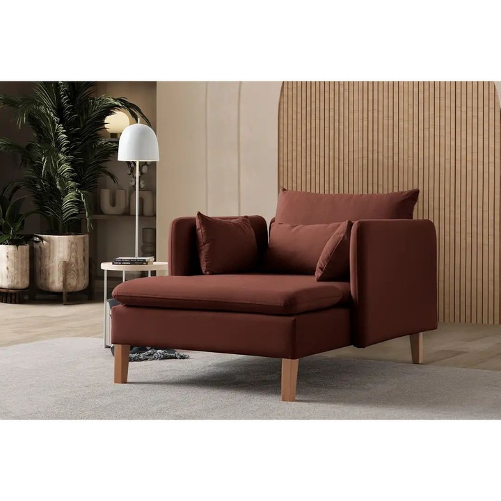 Atelier Del Sofa fotel, Wing chair 115 modell, piros, 4 párna, 105x75x150cm