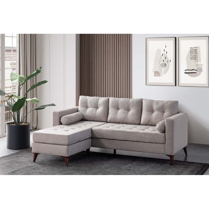 Canapea coltar Atelier Del Sofa, crem, 5 perne, 205x150cm