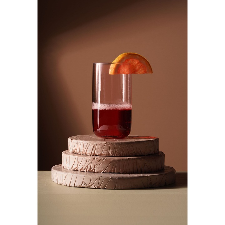 Hermia Concept üvegpohár készlet, 365 ml, rózsaszín, 6 darab