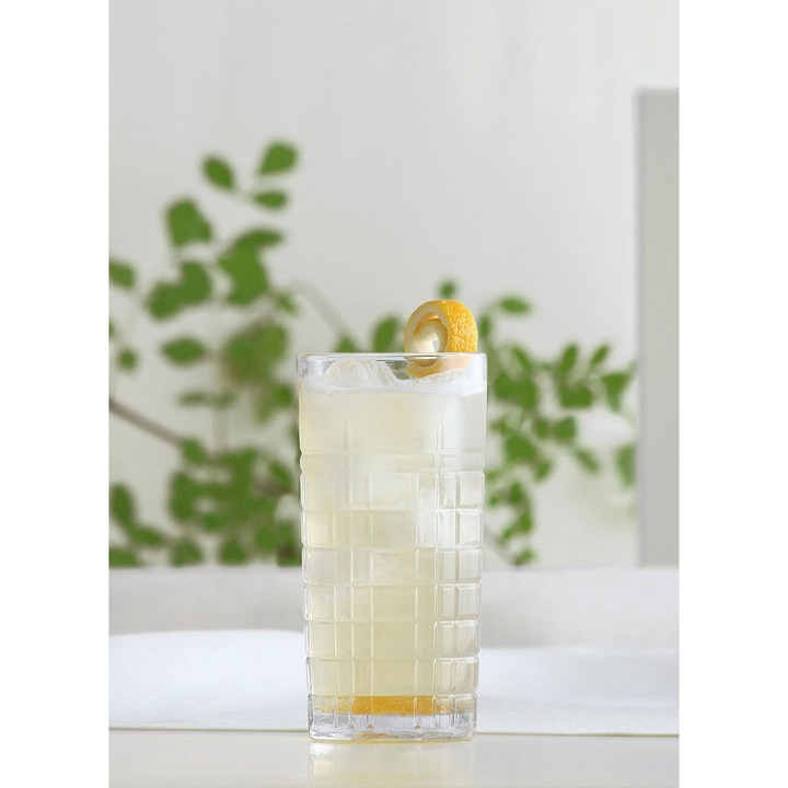 Комплект стъклени чаши 6 броя, Hermia Concept, прозрачни, 8,4x8,4x9см, 325мл