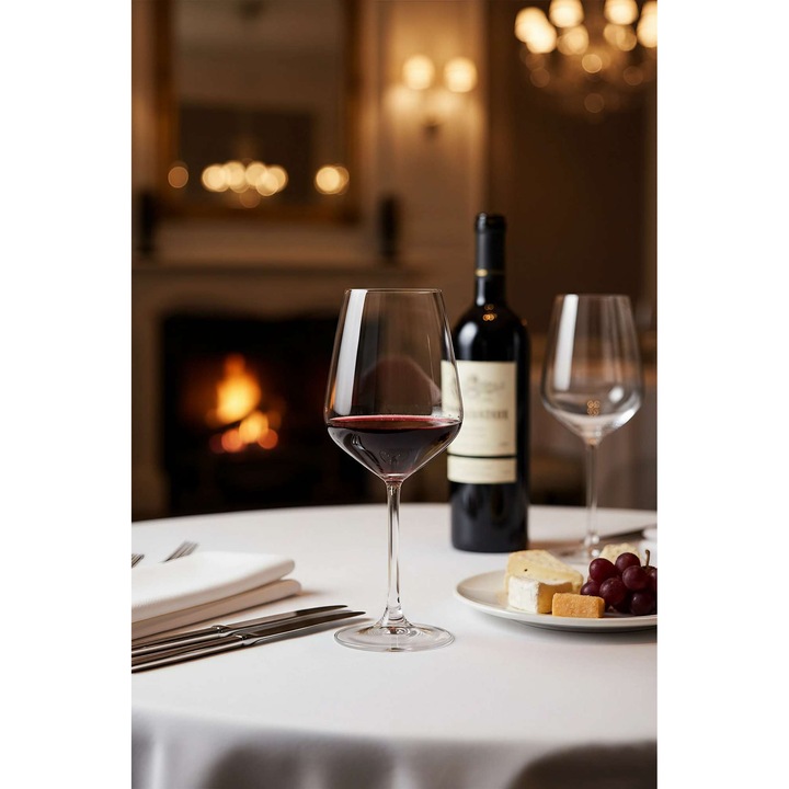 Комплект чаши за вино, Hermia Concept, прозрачни, 6x6x22см, 350мл, 6 броя