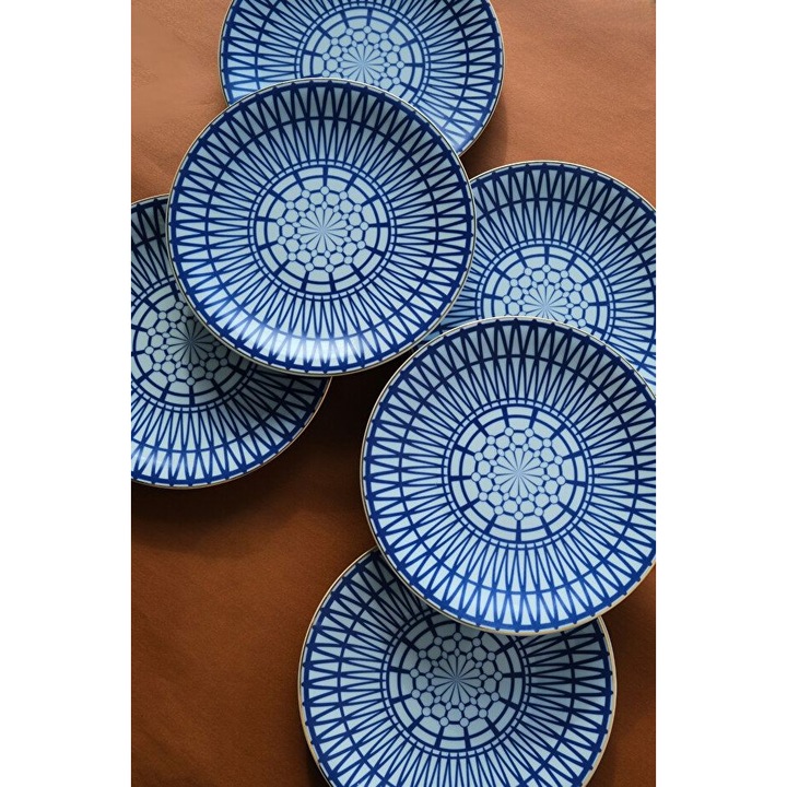 Desszert tányér készlet (6 darab), Hermia Concept, 20x20x2cm, többszínű