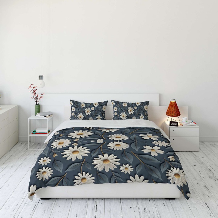 Colorful Cotton ágyneműhuzat garnitúra, 200x200cm, 2 párna 60x60cm, többszínű