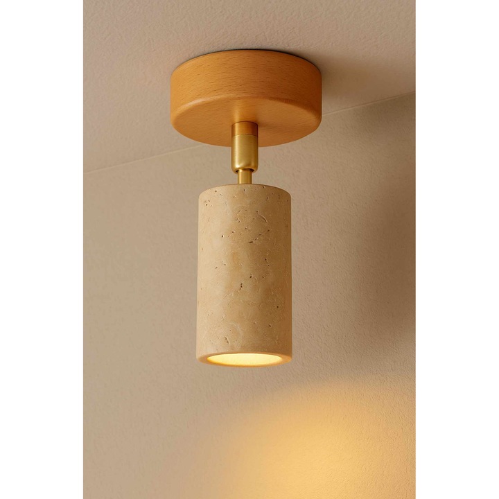 Лампа Opviq, модел 855, бежов, размери 6,5х18см, обща височина 21см, фасунга GU10