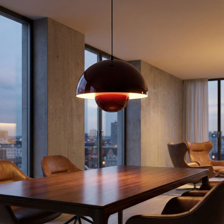 Lusta Opviq 890, бордо, метал, регулируема височина 35-115 см, размер на основата 10x6 см