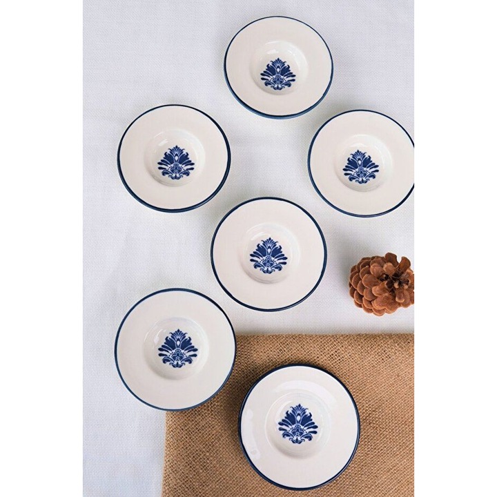 Tányérkészlet, Hermia Concept, 12x12cm, 6 darab, többszínű