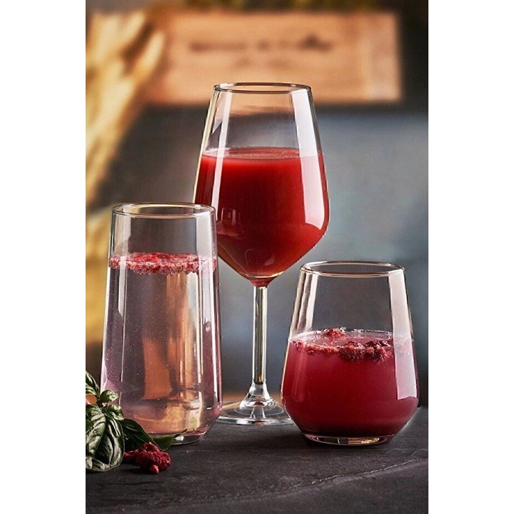 Комплект чаши Hermia Concept, 18 броя, 350мл, 425мл, 470мл, прозрачни