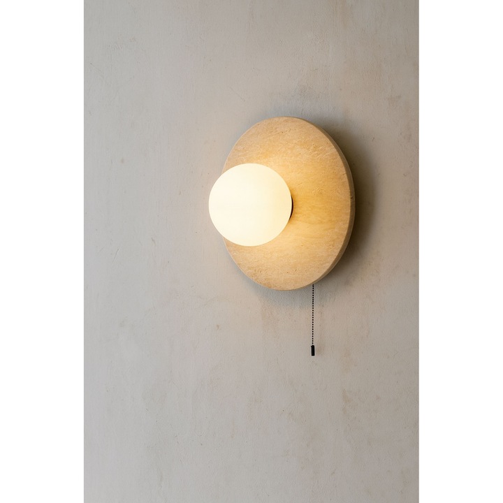 Аплик Opviq, модел 365, травертин, бежов, бял, размери 12x25см, 1 брой