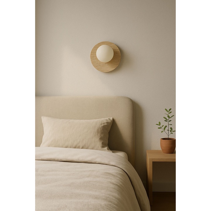 Аплик Opviq, бежов, бял, размери 10x30см, тип фасунга 1 x G9