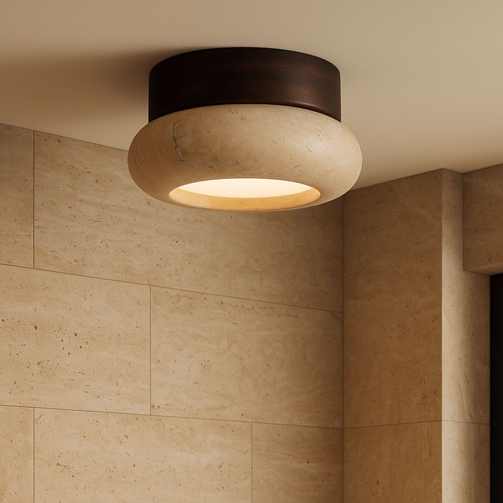 Аплик за стена Opviq, модел 549, дърво, бежов, размери 15х5см, обща височина 9см