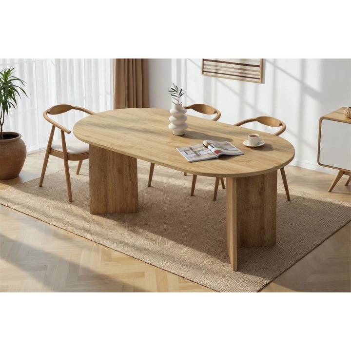 Masa de dining, Woody Fashion, 272, stejar cadiz, 180x90x75cm, capacitate 70kg
