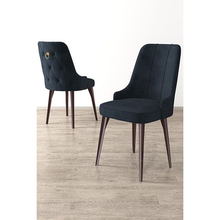 Set scaune Woody Fashion, 2 piese, anthracit, 46x94x46cm