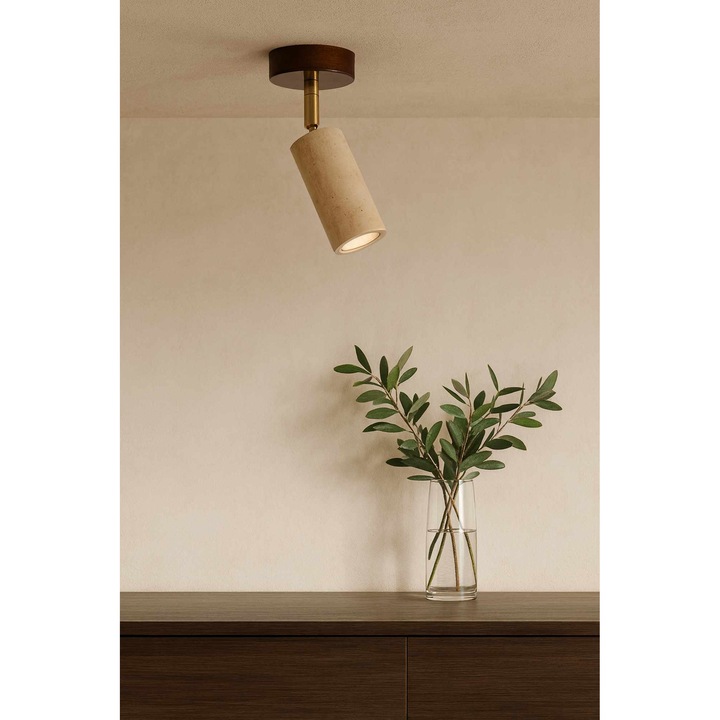 Лампа Opviq, модел 848, бежова, 1 x GU10, размери 6,5x21см, 1 брой