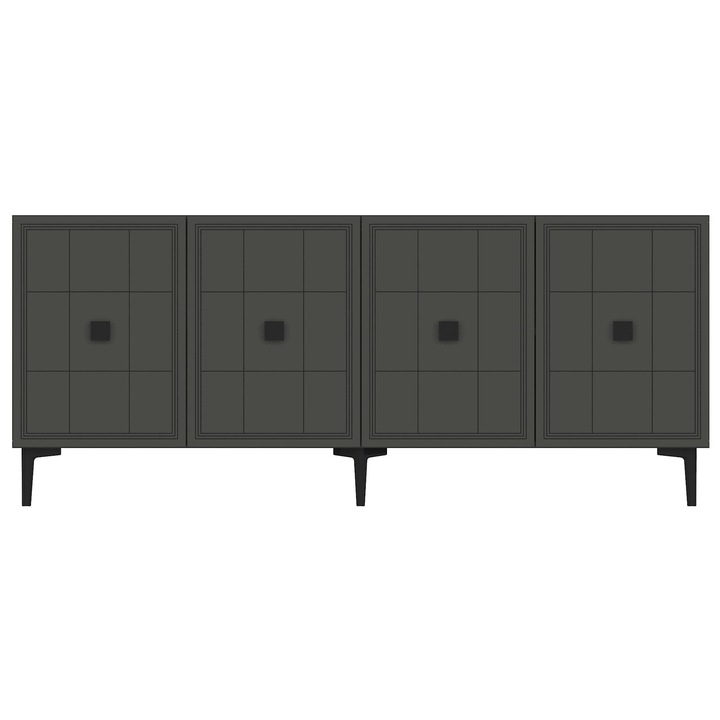 Consola, Woody Fashion, gri, 150x75x32cm