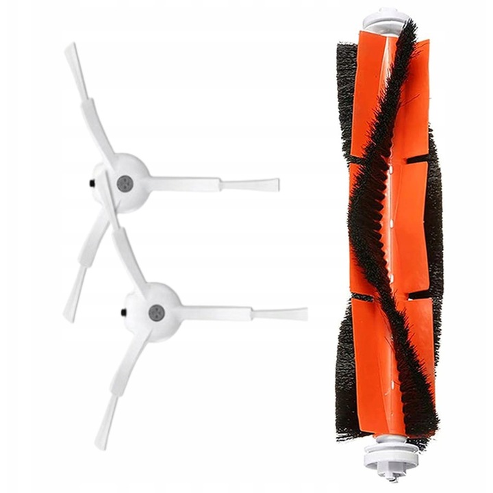 Set perii robot, AreoSe, Compatibil cu RoboRock S5, S5 MAX, S6, E25, SDJQR01RR, SDJQR02RR, perie principala in V, perii laterale, curatare profunda