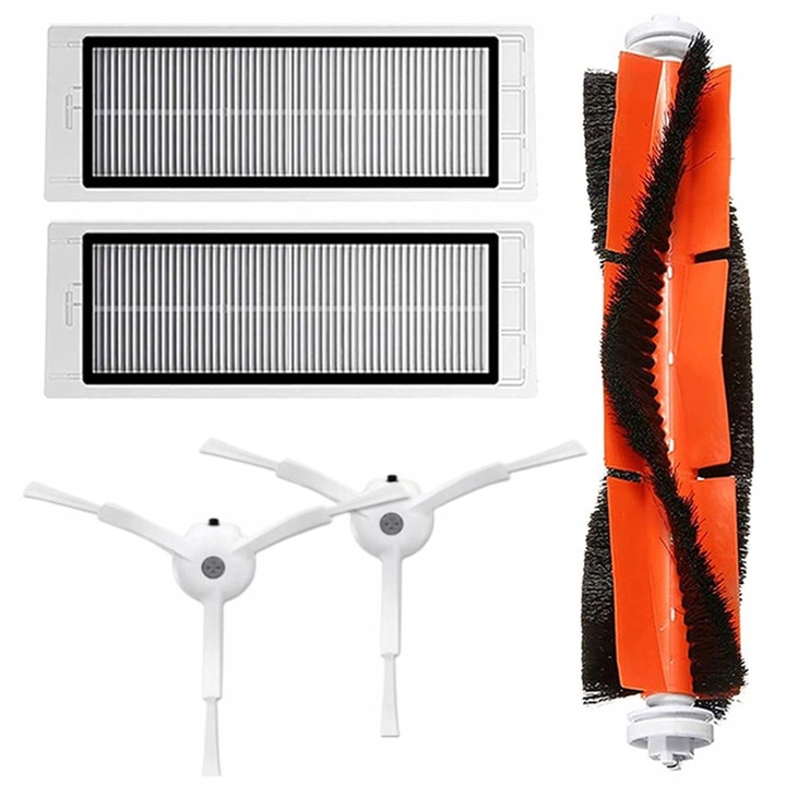 Set accesorii curatare, AreoSe, Compatibil cu RoboRock S5, S5 MAX, S6, E25, SDJQR01RR, SDJQR02RR, perie principala, perii, filtre HEPA, calitate inalta