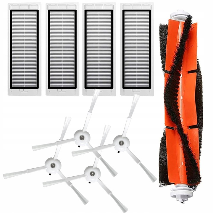 Kit complet de schimb, AreoSe, Compatibil cu RoboRock S5, S5 MAX, S6, E25, SDJQR01RR, SDJQR02RR, perie rola, perii, filtre HEPA, durabilitate maxima