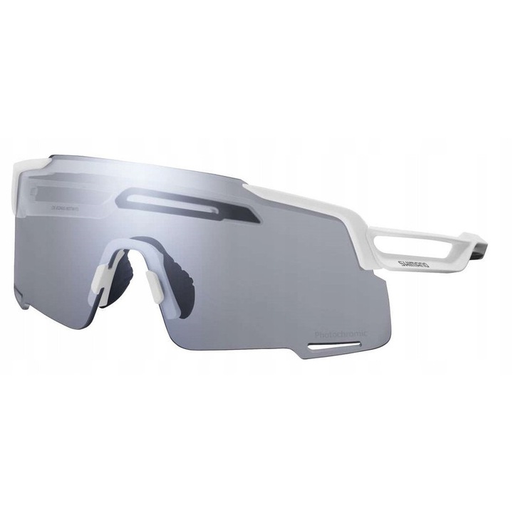 Ochelari Shimano Equinox CE-EQNX5, fotochromatici, alb, set cu lentile clare, UV400