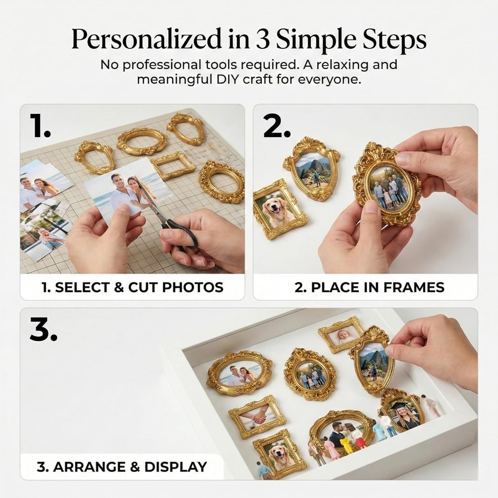 Modele Rame Diy Rama foto 3D Muzeu in Miniatura DIY BEEVME, set cu 8 figurine și 8 rame ...