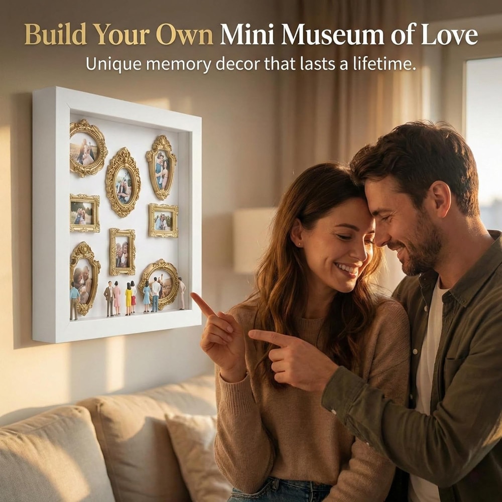Modele Rame Diy Rama foto 3D Muzeu in Miniatura DIY BEEVME, set cu 8 figurine și 8 rame ...