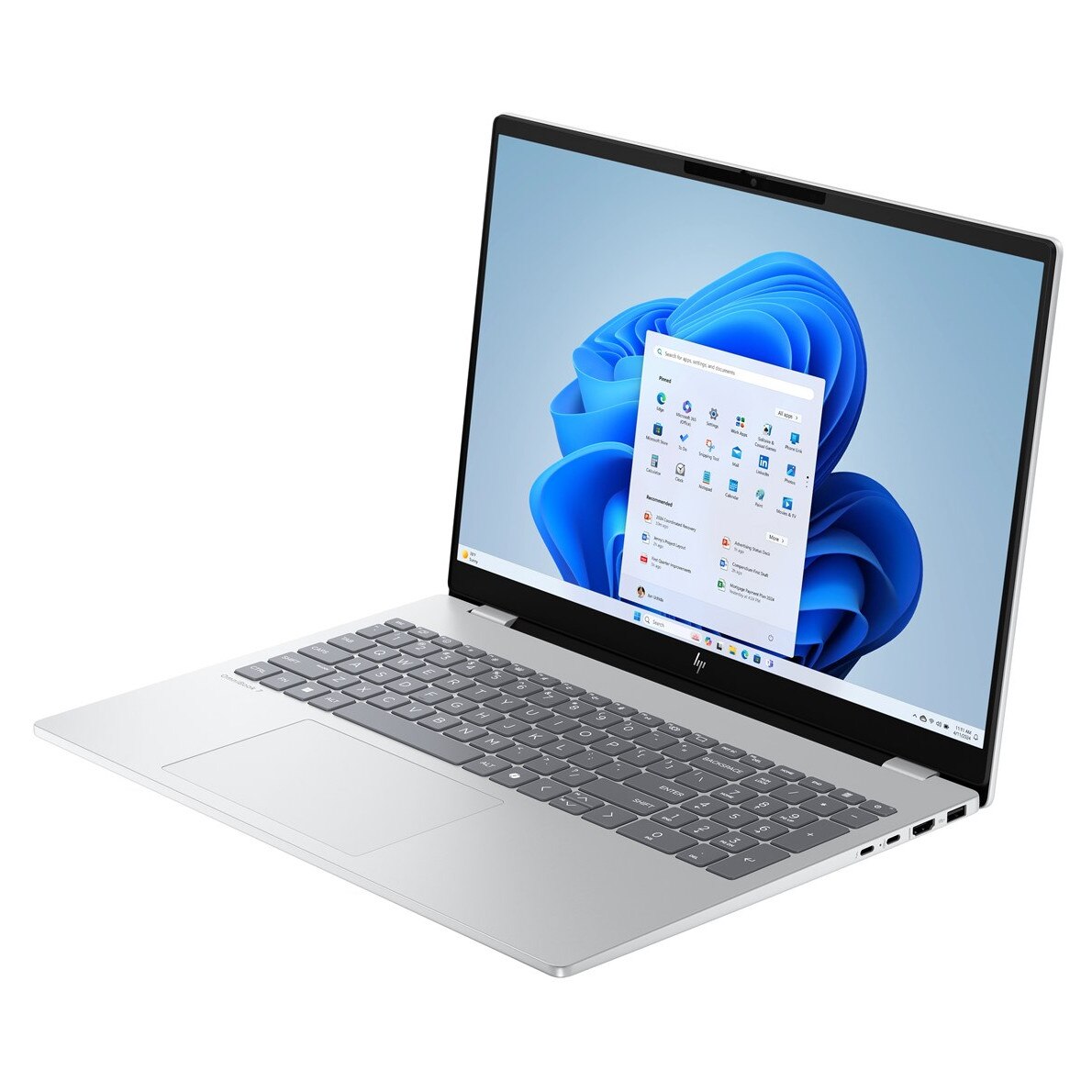 Laptop HP OmniBook 7, 16" 2K, Intel® Core™ 5 210H pana la 4.8 GHz, 16 GB RAM DDR5 5200, 512 GB SSD, Intel® Graphics, Windows 11 Home, Glacier Silver 512 GB