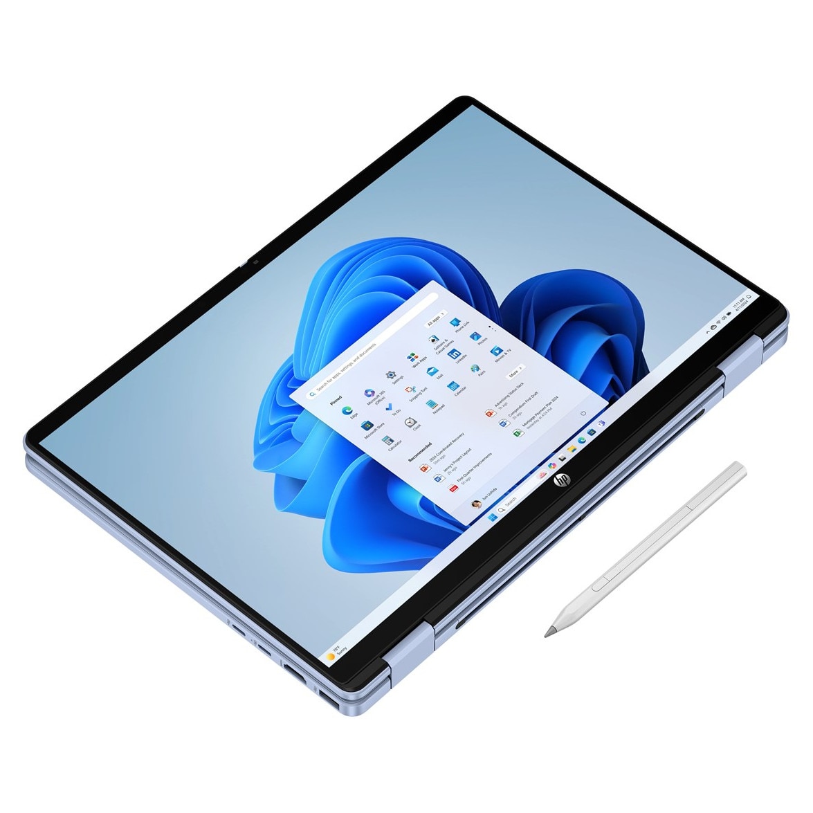 Laptop HP OmniBook 5 Flip, 14" 2K Touchscreen, Intel® Core™ 5 120U pana la 5 GHz, 16 GB RAM LPDDR5 5200, 512 GB SSD, Intel® Graphics, Windows 11 Home, Sky Blue 512 GB