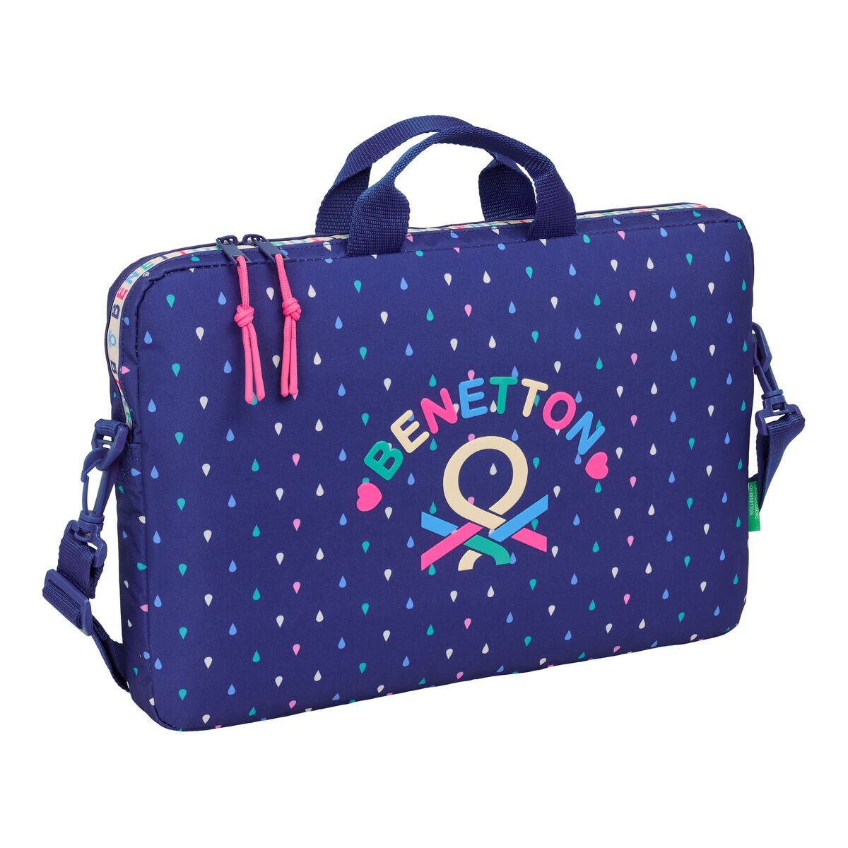 Servieta pentru laptop, benetton, drop, multicolor, 40 x 27 x 4 cm